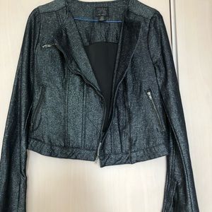 Guess extra small jeans moto jacket / sparkly / shiny
